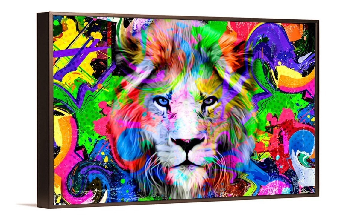 Foto 5 | Cuadro Arte Moderno León Abstracto Colores Elegante Sala