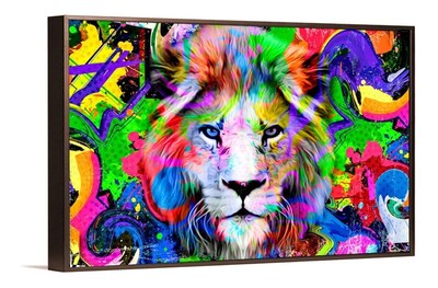 Foto 5 | Cuadro Arte Moderno León Abstracto Colores Elegante Sala