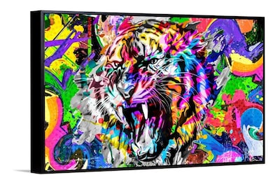 Foto 4 | Cuadros Decorativos Abstracto Moderno Animales Colores 4k Color Tigre 1