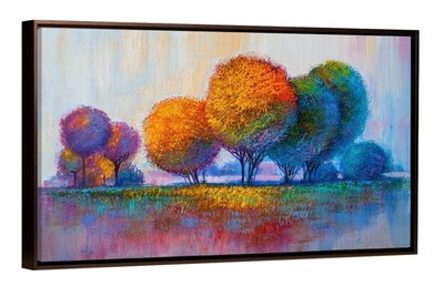 Foto 2 | Cuadros Para Sala Estilo Oleo De Colores Modernos En Canvas Color Parque Con Árboles Armazón Madera