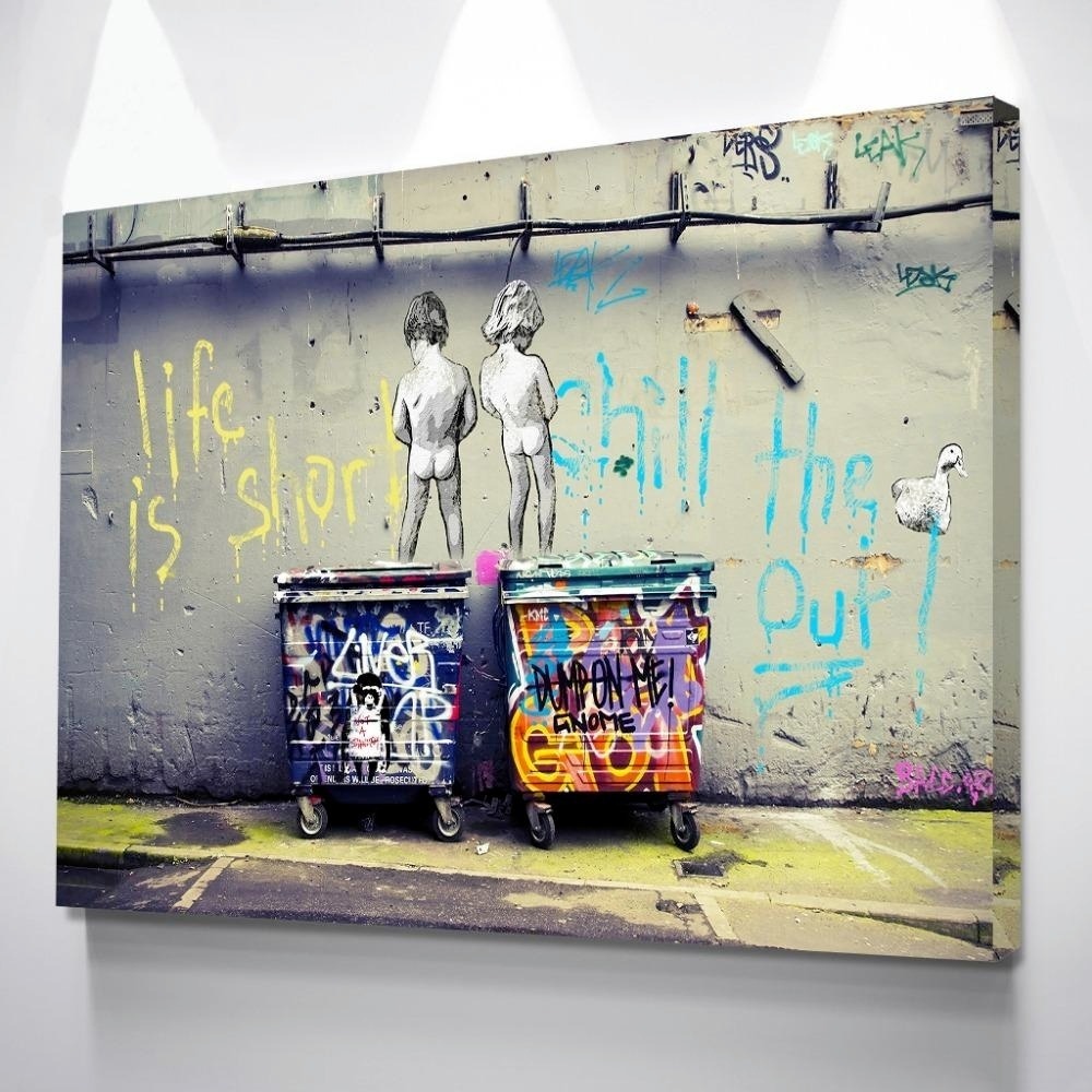 Foto 6 pulgar | Cuadro Bansky Amor Love You Graffiti Canvas Grueso 60x90