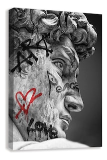 Foto 4 | Cuadro Estatua Ángel Moderno Graffiti Grande Canvas 140x90cm