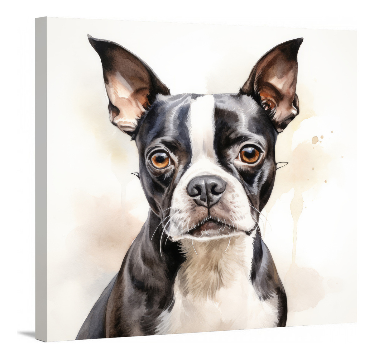 Cuadro Perros Retratos Varias Razas Canvas Decorativo 55x55