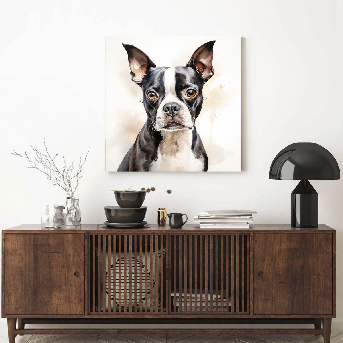 Foto 2 | Cuadro Perros Retratos Varias Razas Canvas Decorativo 55x55
