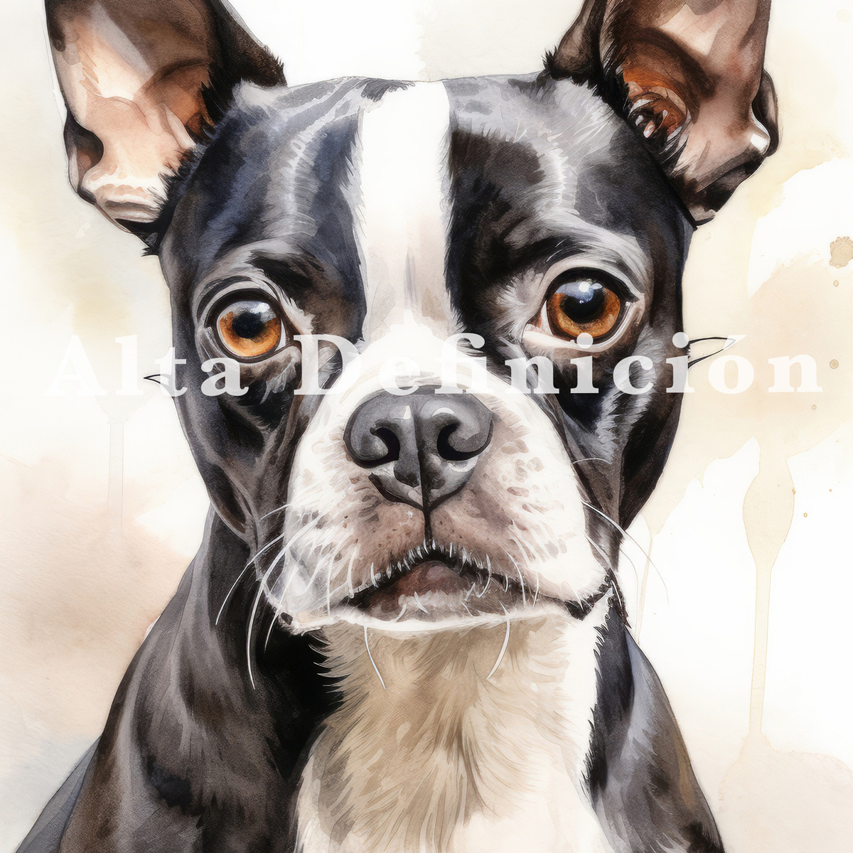 Foto 4 pulgar | Cuadro Perros Retratos Varias Razas Canvas Decorativo 55x55