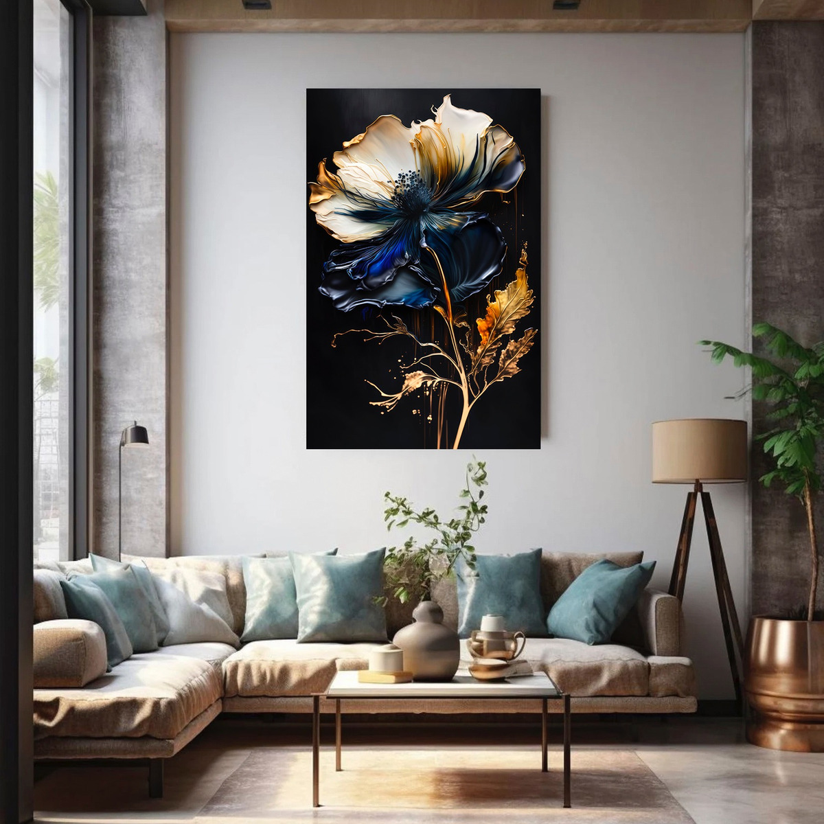 Cuadros Flores Elegante Abstracto Moderno Canvas Grueso60x90