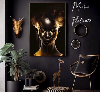 Foto 2 | Cuadro Canvas Decorativo Mujer Africana Moderno 100x55cm