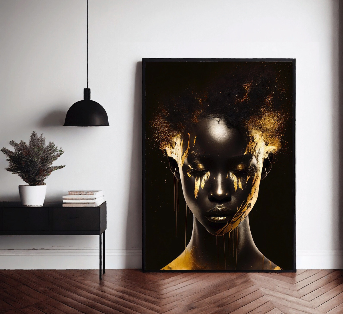 Foto 6 pulgar | Cuadro Canvas Decorativo Mujer Africana Moderno 100x55cm