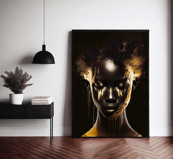 Foto 5 | Cuadro Canvas Decorativo Mujer Africana Moderno 100x55cm