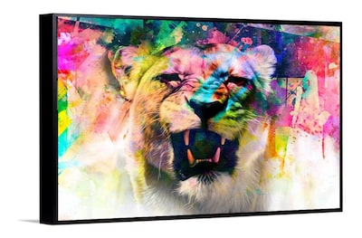 Foto 4 | Cuadros Decorativos Abstracto Moderno Animales Colores 4k Color Leon 3