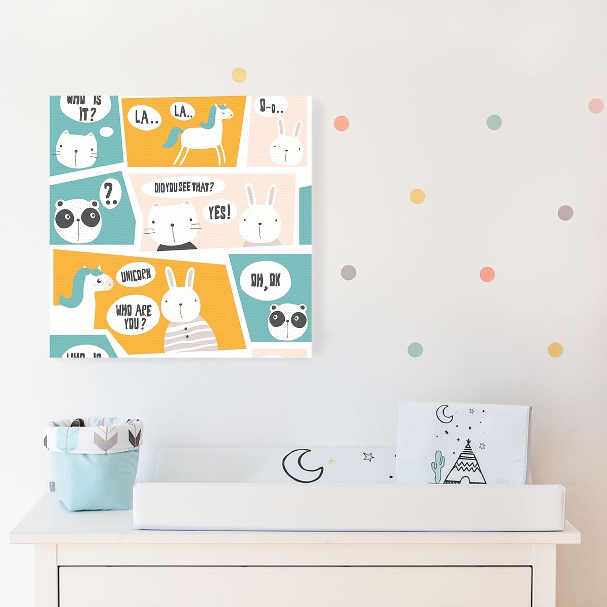 Foto 2 | Cuadro Canvas Decorativo Cuarto Bebé Niños Super Héroe Sleep Color Multicolor Armazón N/a