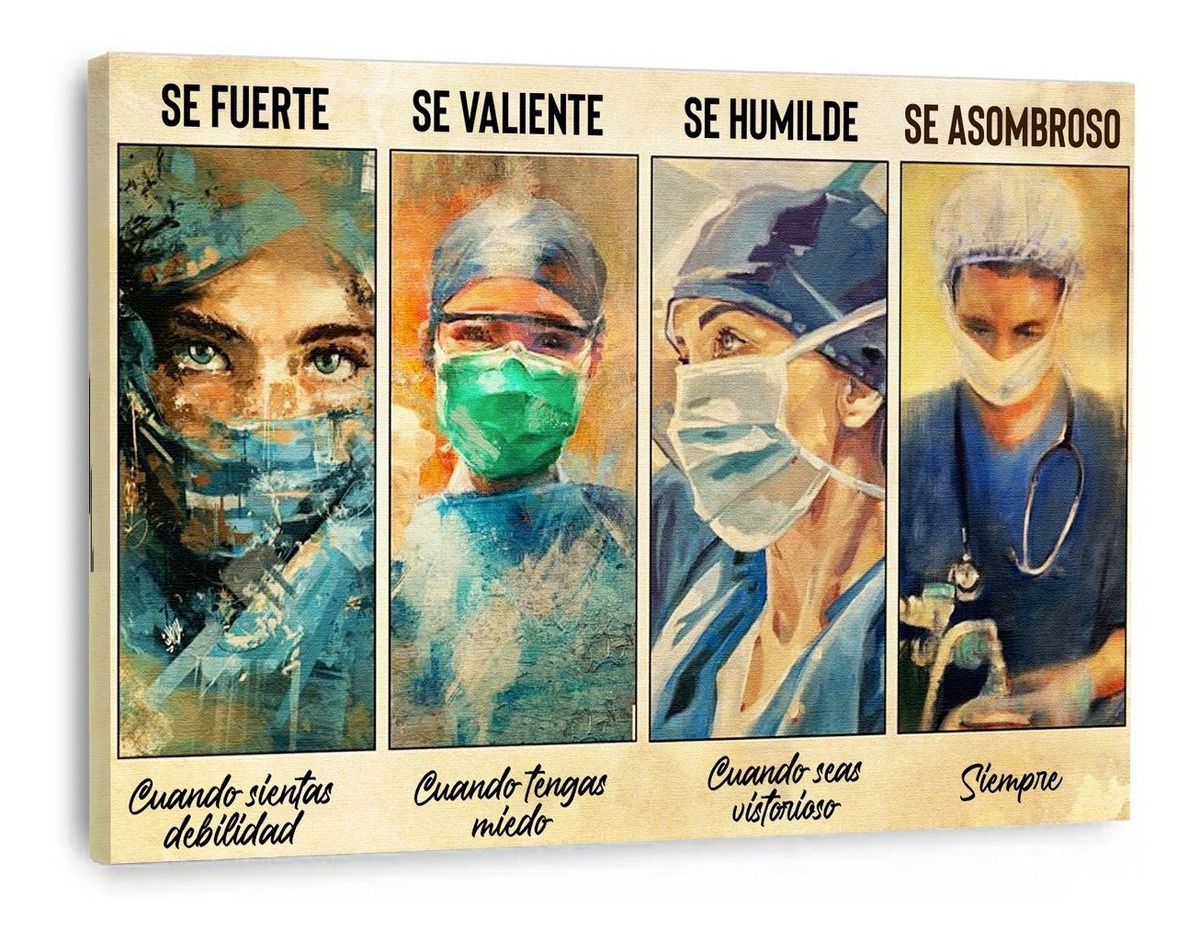 Cuadro Decorativo Consultorio Medico Enfermeras Doctoras