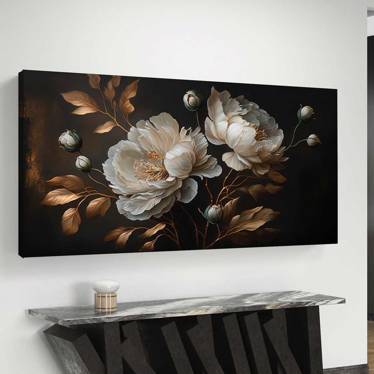 Cuadro Canvas Flor Elegante Decorativo Para Sala Listo Colga