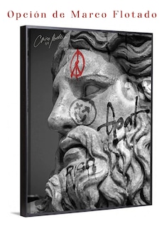 Foto 5 | Cuadro Estatua Ángel Dioses Griegos Graffiti Canvas 90x60 Cm Color Zeus