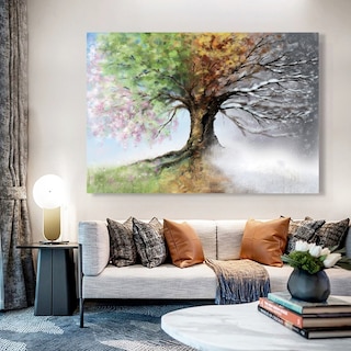 Foto 3 | Cuadros Para Sala Modernos En Canvas Árbole De La Vida Bastidor De Madera