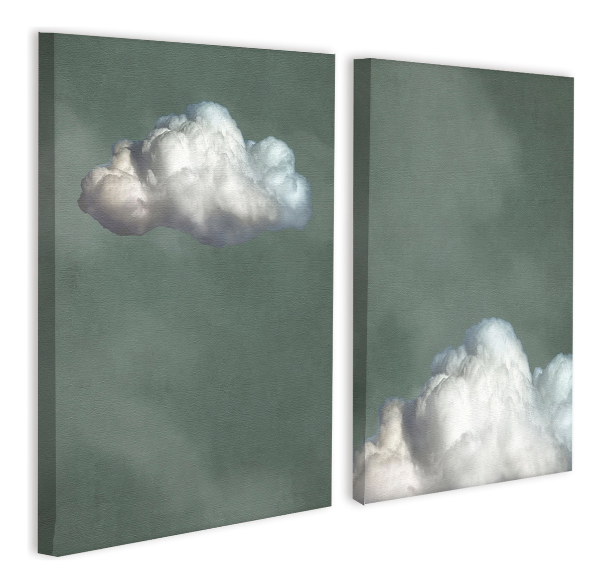 Foto 3 pulgar | Set Cuadros Nubes Cielo Arte Original Moderno Canvas 40x60