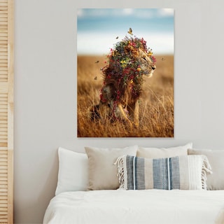 Foto 3 | Cuadros Decorativos Animales León Elefante Jirafa Canvas 4k