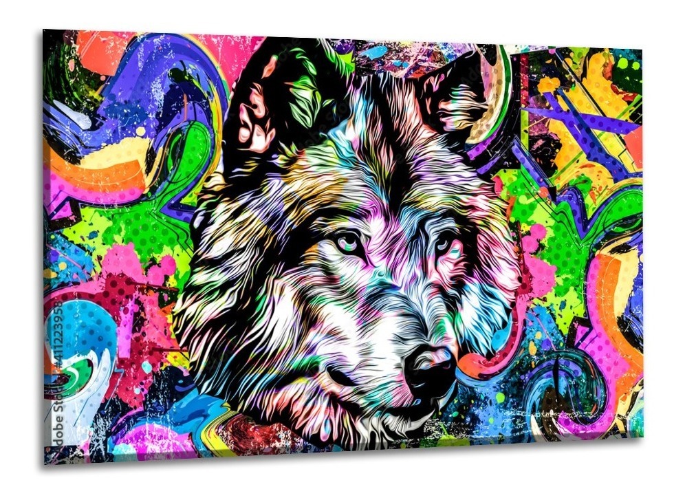 Cuadros Decorativos Abstracto Moderno Animales Colores 4k