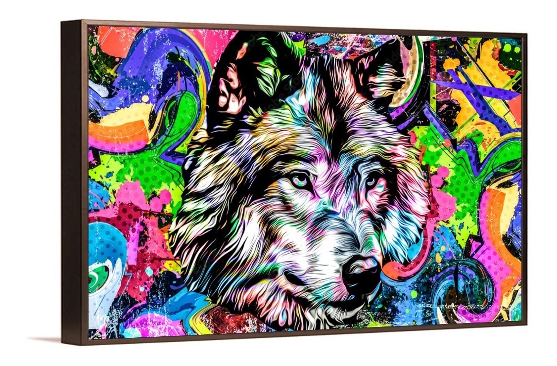 Foto 4 pulgar | Cuadros Decorativos Abstracto Moderno Animales Colores 4k
