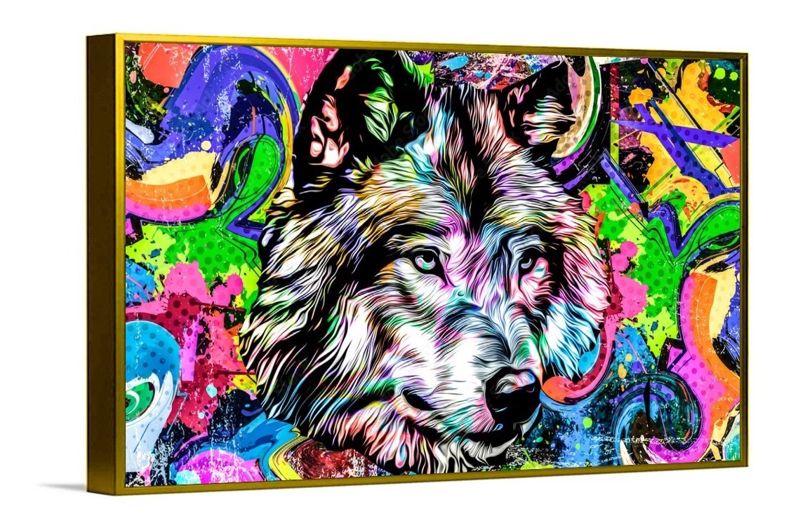 Foto 6 pulgar | Cuadros Decorativos Abstracto Moderno Animales Colores 4k