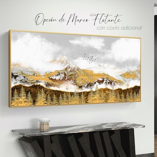 Foto 5 | Cuadro Canvas Paisaje Arboles Elegante Abstracto 50x100cm