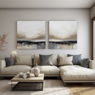 Foto 1 | Conjunto Cuadros Paisajes Abstractos Moderno Canvas 65x65cm