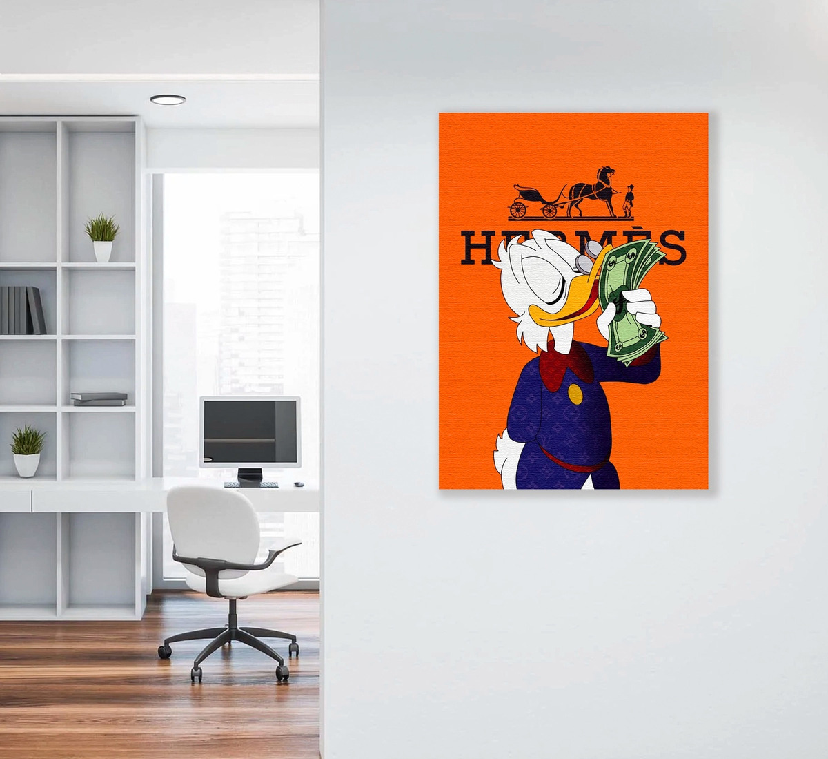 Foto 4 | Cuadro Canvas Alec Monopoly Money Graffiti Neon Urbano Color Hermes Armazón Bastidor De Madera