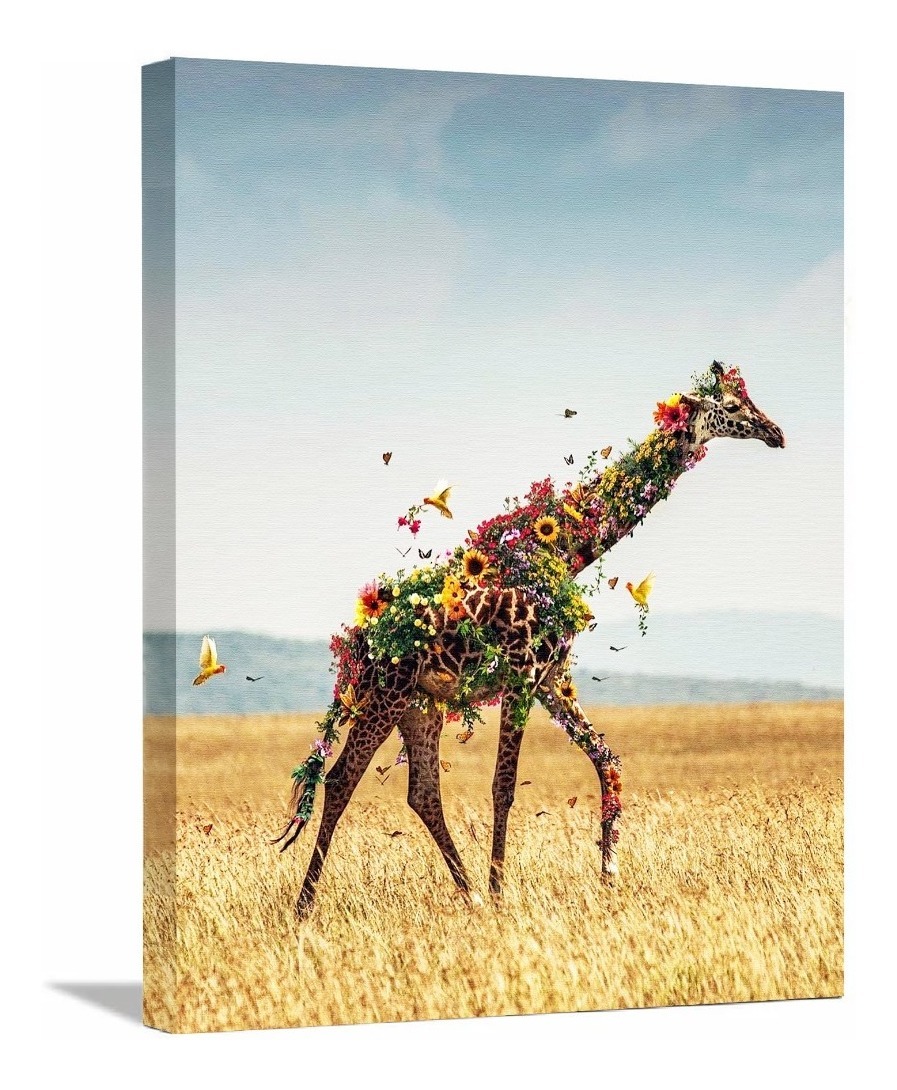 Foto 1 | Cuadros Decorativos Animales León Elefante Jirafa Canvas 4k