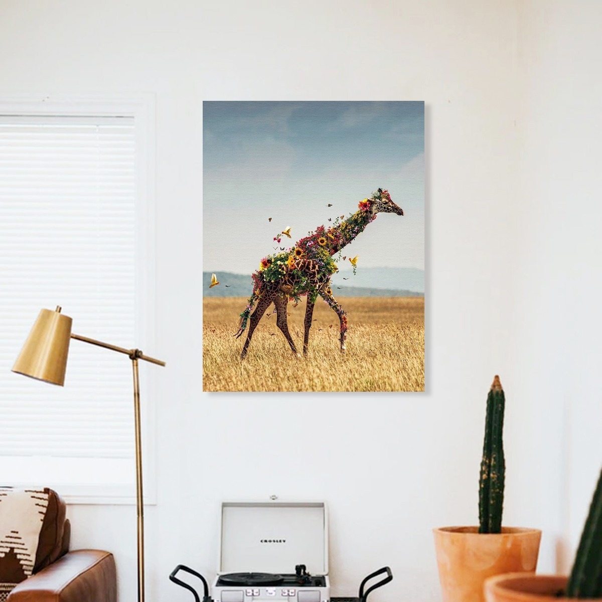 Foto 4 pulgar | Cuadros Decorativos Animales León Elefante Jirafa Canvas 4k