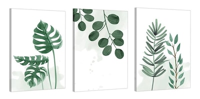 Foto 1 | Set Cuadros Decorativos Canvas Plantas Acuarela, Minimalista