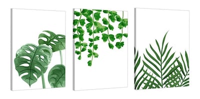 Foto 1 | Set Cuadros Decorativos Canvas Plantas Acuarela, Minimalista