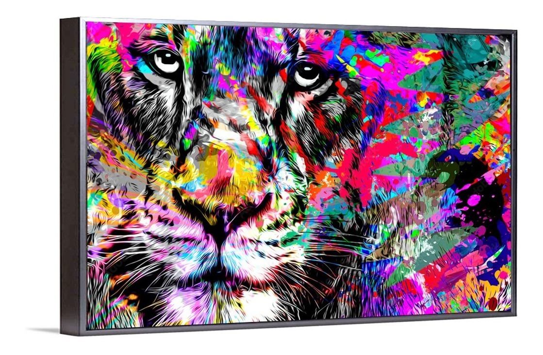 Foto 6 pulgar | Cuadros Decorativos Abstracto Moderno Animales Colores 4k