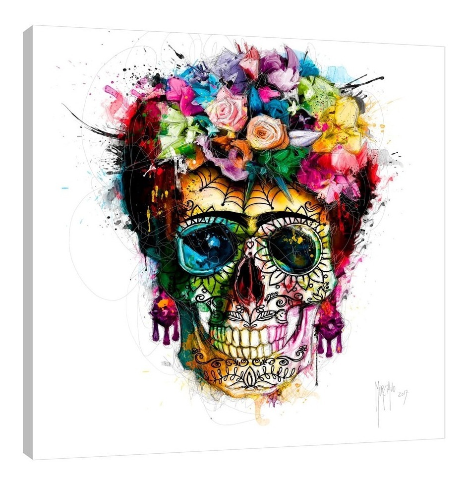 Frida Kahlo Pinturas Modernas En Tela Lienzo Canvas 40x50cm Color Calaverita Frida