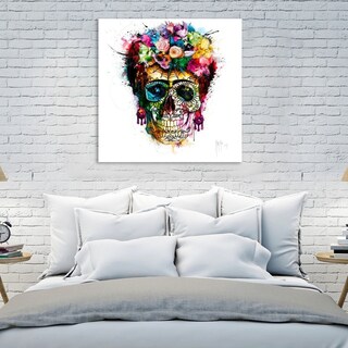 Foto 2 | Frida Kahlo Pinturas Modernas En Tela Lienzo Canvas 40x50cm Color Calaverita Frida