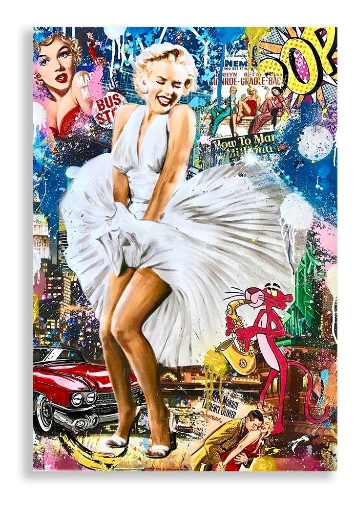 Foto 2 pulgar | Cuadro Decorativo Marilyn Monroe Grafiti Para Estética Sala