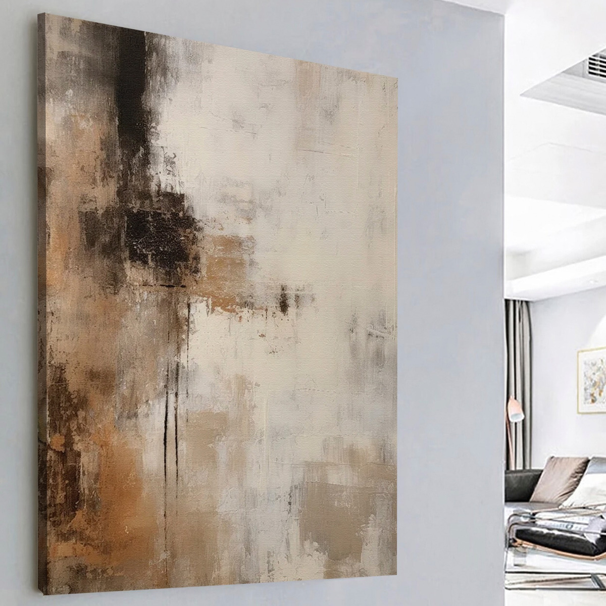 Foto 4 | Cuadro Grande Canvas Abstracto Arte Original Moderno 120x90