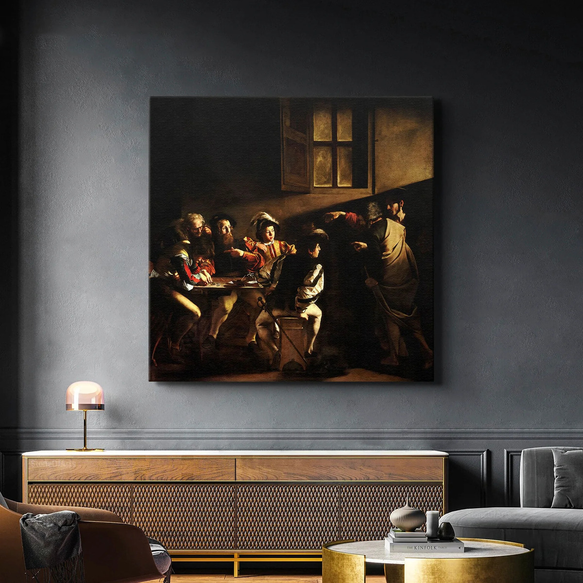 Foto 2 pulgar | Cuadros Arte Caravaggio Canvas Estilo Galería 90x90 Cm