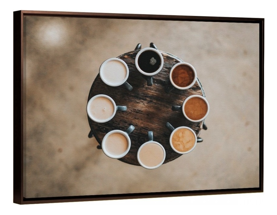 Foto 4 pulgar | Cuadro Para Cafeteria Comedor Cafe Espresso En Canvas Coffee Color Colores Del Café