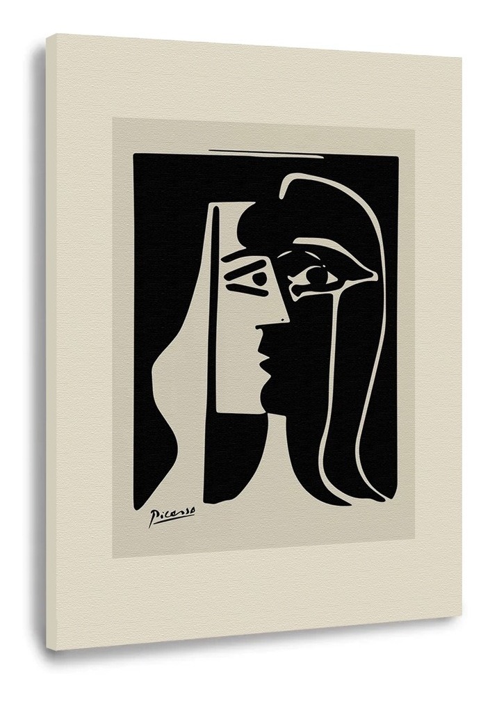 Cuadros Picasso Abstractos Minimalista Modernos Canvas Museo Color El Beso Armazón Bastidor De Madera
