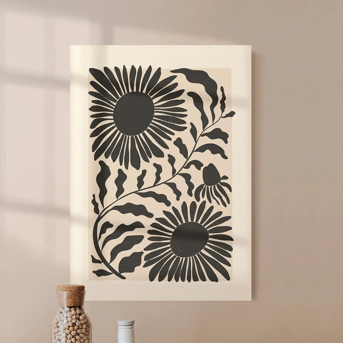 Foto 4 pulgar | Cuadros Modernos Botanico Bohemio Floral Canvas 40x60cm
