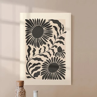 Foto 3 | Cuadros Modernos Botanico Bohemio Floral Canvas 40x60cm