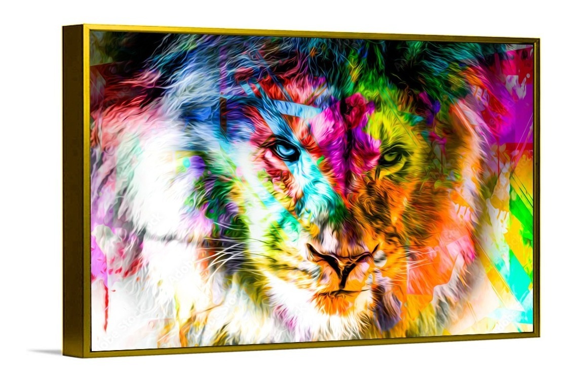 Foto 5 | Cuadros Decorativos Abstracto Moderno Animales Colores 4k