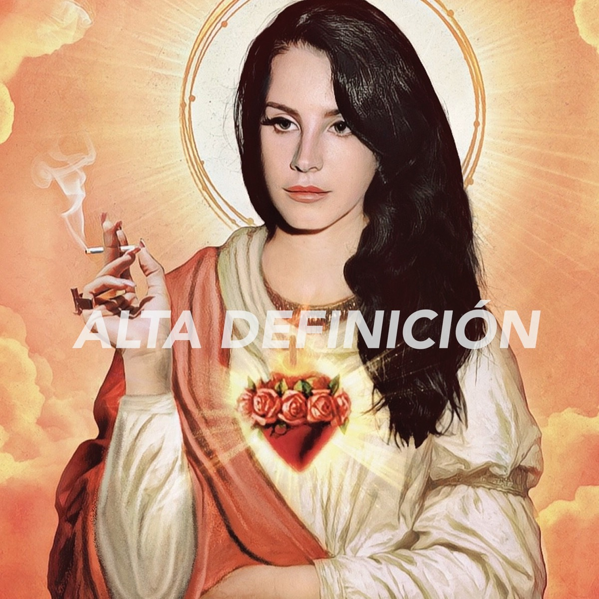 Foto 4 pulgar | Cuadro Lana Del Rey Santa Virgen Canvas Grueso Colores Vivos
