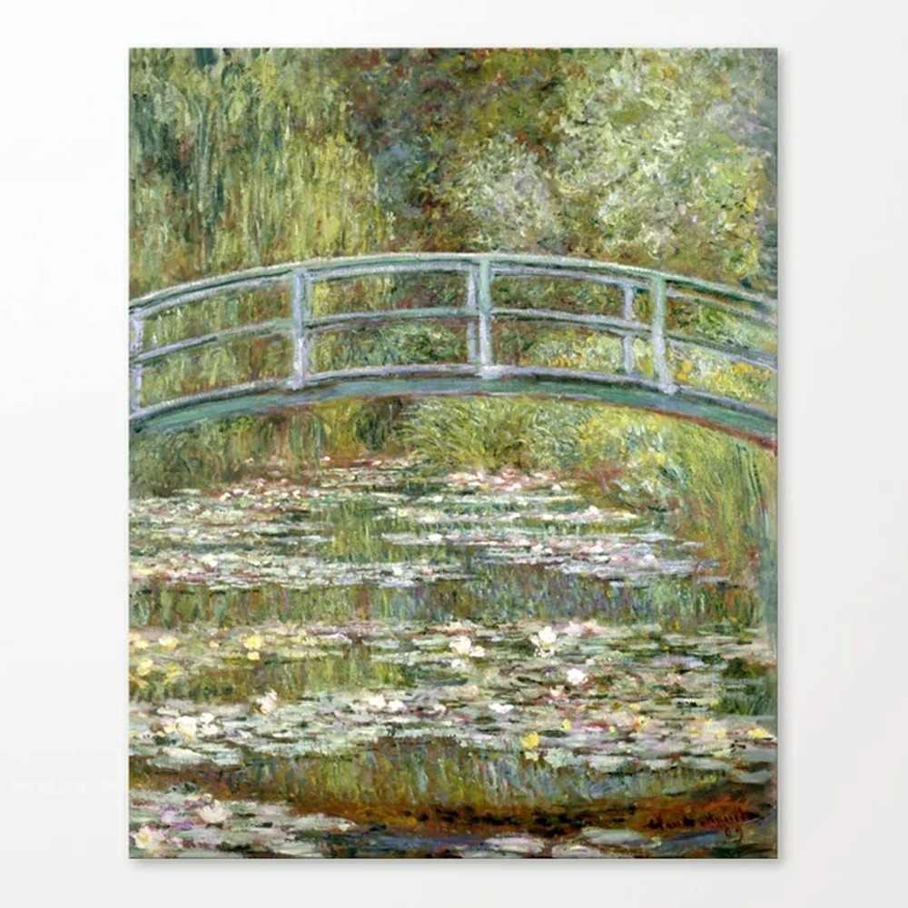Foto 3 pulgar | Cuadro Canvas Arte Monet Paisajes Impresionistas Tipo Oleo Color Puente Japones