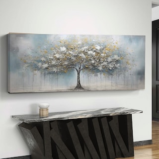 Foto 3 | Cuadro Arbol Abstracto Blanco Elegante Lujo Canvas Grueso