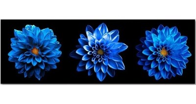 Foto 1 | Cuadro Decorativo Flores Opción De Colores Modernas Canvas Color Opalo Azul