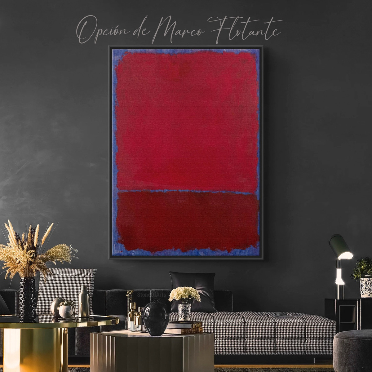 Foto 2 | Cuadros Canva Mark Rothko Arte Abstracto Bastidor 60x80cm