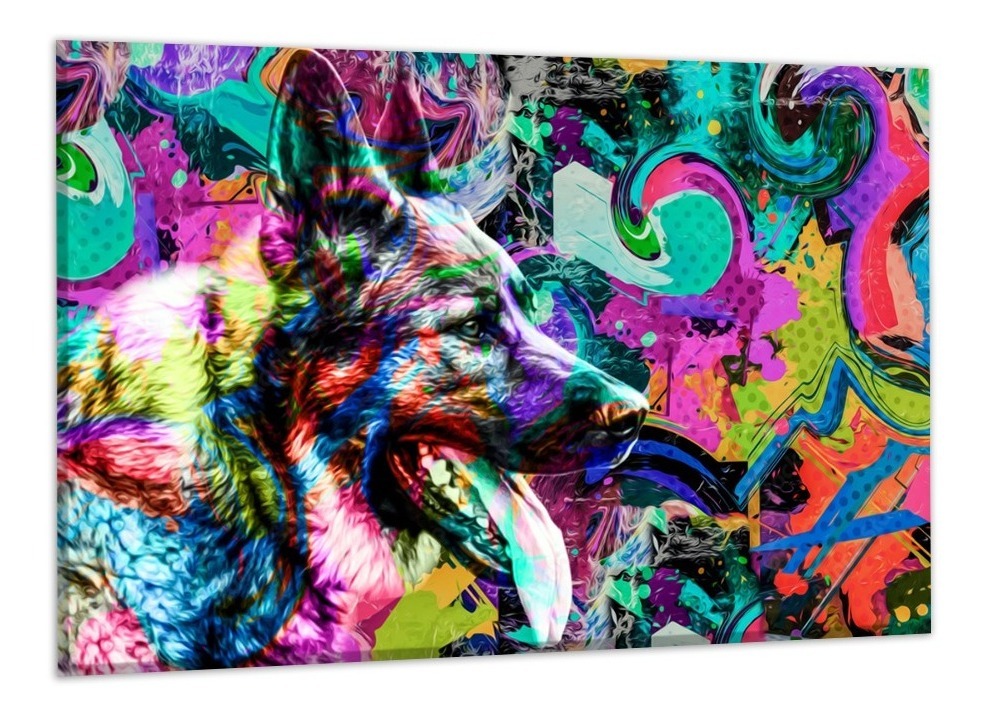 Cuadros Decorativos Abstracto Moderno Animales Colores 4k