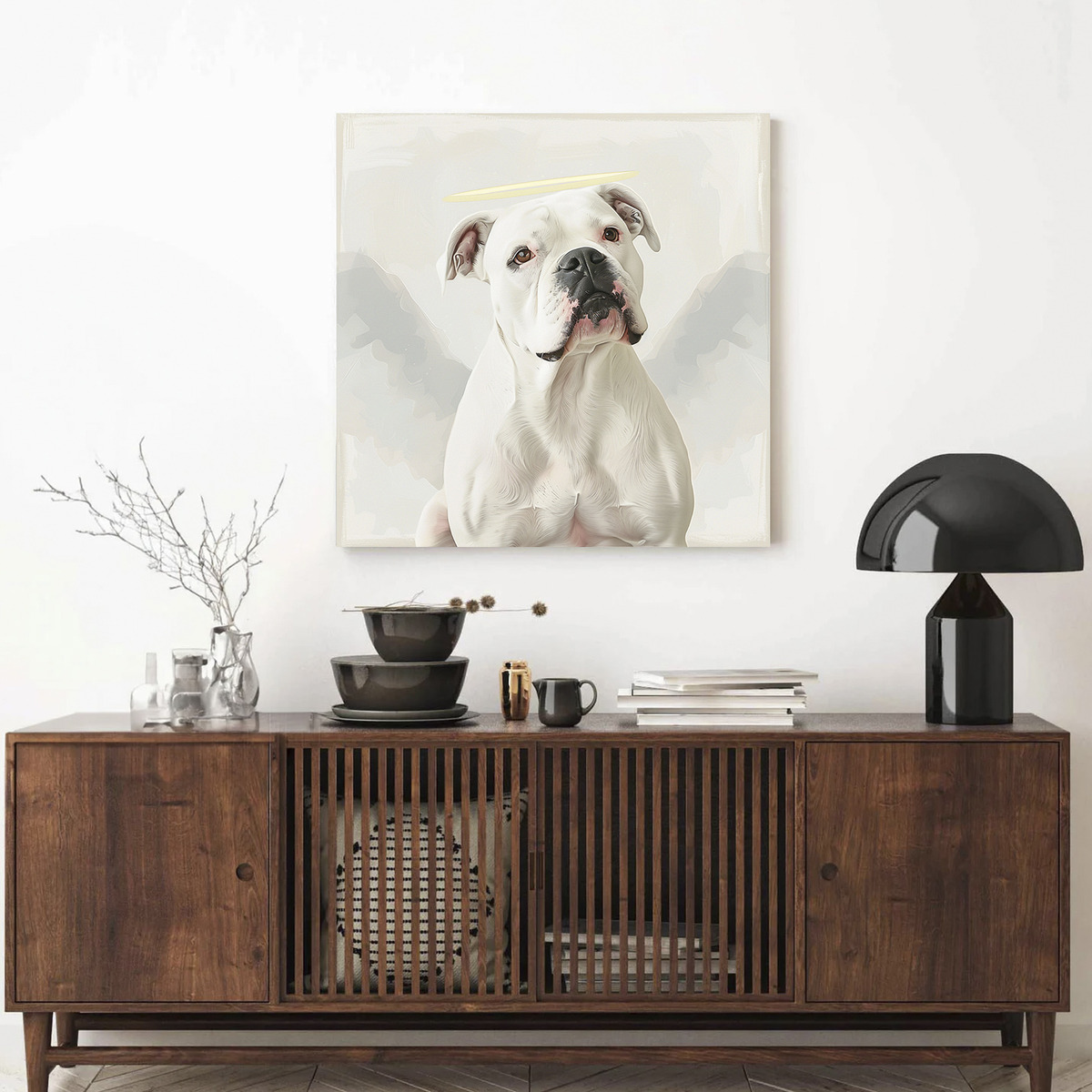 Foto 4 pulgar | Cuadro Perros Retratos Varias Razas Canvas Decorativo 55x55