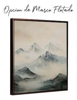 Foto 4 | Cuadro Paisaje Montañas Minimalista Moderno 100x70 Ultra Hd